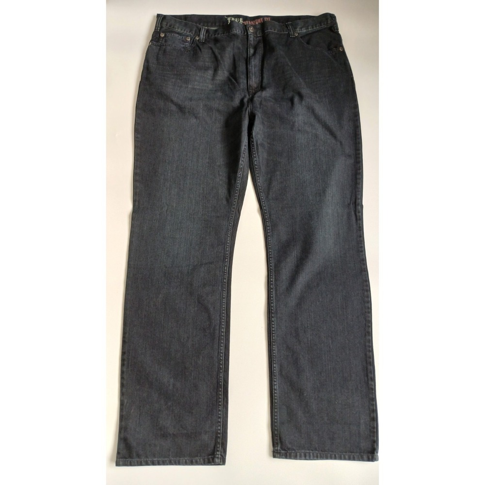 True Nation Big and Tall Black Denim Jeans Size 48 x 36 5 Pocket Design